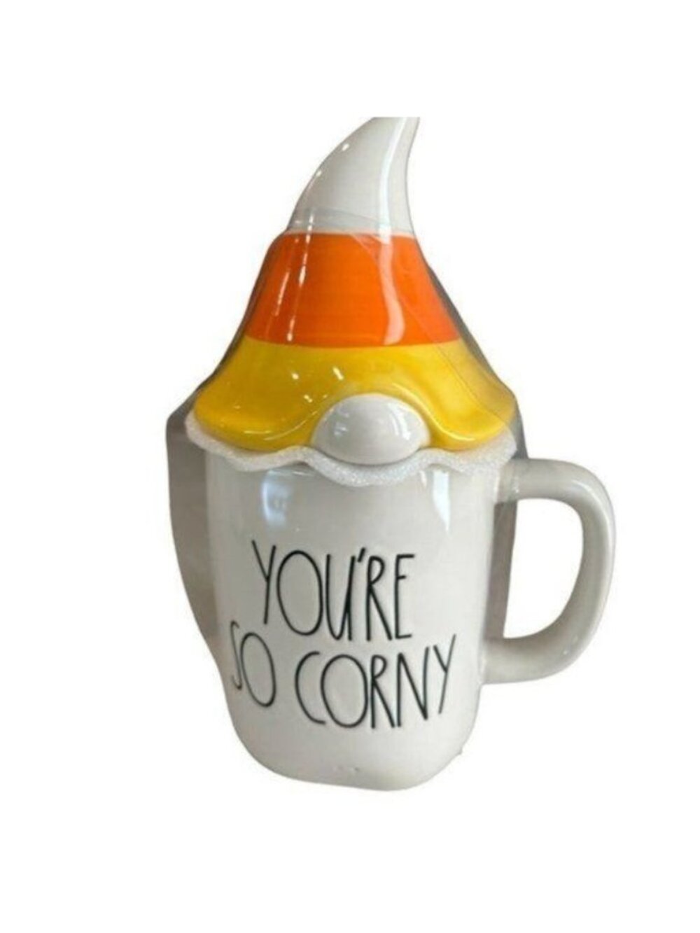 RAE DUNN You're So Corny Figural Mug w/ Lid NWT